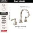 thumbnail image 2 of Delta 35896LF-BN Windemere Two Handle Bathroom Faucet, Widespread, Brushed Nickel - Quantity 1, 2 of 5