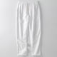 thumbnail image 3 of Pantalones casuales de lino Pantalones largos de tubo recto sueltos de lino para hombre Pantalones de algodón y lino de talla grande para verano, 3 of 5