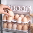 thumbnail image 1 of Soporte abatible para huevos para refrigerador, recipiente plegable para huevos, estante para nevera, bandeja plegable para gabinete de encimera de, 1 of 8