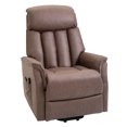thumbnail image 4 of HOMCOM Electric Power Lift Recliner Chair Sofa for Elderly, with Footrest, Remote Control, Side Pocket For Dining Living Room Use, Micro Fiber, Brown, 4 of 7