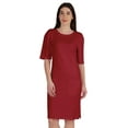 thumbnail image 1 of Inkmeso Robe T-Shirt pour Femmes à Manches au Coude, Coupe Régulière, avec Poches avant, 1 of 8