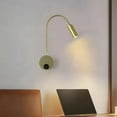 thumbnail image 6 of LED 3W Warm White 3000K Gooseneck Wall Lamp AC85-265V Wiring Type Bedside Lamp with Rotating Adjustable Spotlight D, 6 of 7