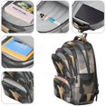 thumbnail image 4 of Grey and Gold Marble Pattern Backpack for School, Cute School Bag with Adjustable Shoulder Straps and Padded Back, 16.9"x12.6"x5.9", 4 of 5