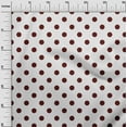 thumbnail image 2 of oneOone Cotton Jersey Maroon Fabric Polka Dots Dots Sewing Craft Projects Fabric Prints By Yard 58 Inch Wide, 2 of 4