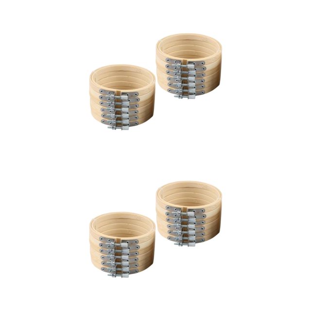 Billuyoard 12Pcs Bamboo Hand Embroidery Hoops Circle Tools for Art Ornaments Craft 3 pulgadas 2Conjunto