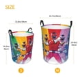 thumbnail image 5 of Power Rangers Laundry Basket Circular Laundry Hamper Dirty Clothes Storage Bucket Toy Organizer With Handles For Bedroom Bathroom College Dorm Medium, 5 of 8