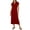 Wine, variant on Side Slit V-Neck Shift Dress for Women Sleeveless Loose Fit Casual T-Shirt Dress 2026 Trendy Summer Daily Vacation Wear