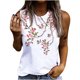 thumbnail image 1 of Mujeres Verano Sexy Base Casual Cuello Redondo Sin Mangas Estampado Floral Tank Tops Camisas Fridja  qr2807, 1 of 4