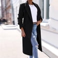 thumbnail image 2 of Gibobby Abrigo de lana sintética para mujer, blusa, abrigo , gabardina, chaqueta larga, cinturón largo ajustado para mujer, abrigo elegante, prendas de vestir Deportivas (Negro, S), 2 of 5