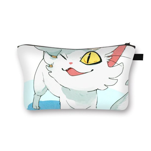 Suzume-Bolsa de cosméticos con cremallera para mujer, estuche de maquillaje de belleza, bolsa de almacenamiento de dibujos animados para niñas, neceser de viaje a la moda, novedad Fivean unisex