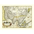 thumbnail image 2 of Ortelius 32x25 White Modern Wood Framed Museum Art Print Titled - Asia - Ortelius 1570, 2 of 4