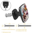 thumbnail image 3 of 4 Pcs Cabinet Handle Drawer Pulls Horse Knobs with Screws Square Furniture Office Cabinet Knob Decoration, 3 of 7