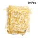 thumbnail image 5 of GOOHOCHY 50 bolsas de organza con cordón, bolsas de malla para dulces, bolsas de regalo, patrón de corazón, presenta una bolsa para niños, niños (dorado), 5 of 8