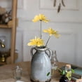 thumbnail image 5 of 3 Heads Yellow Artificial Flowers, Fake Flowers for Vase Indoor, 25'', 5 of 6