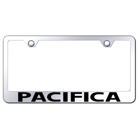 Chrysler Pacifica Laser Etched Logo Stainless Steel License Plate Frame (Chrome)