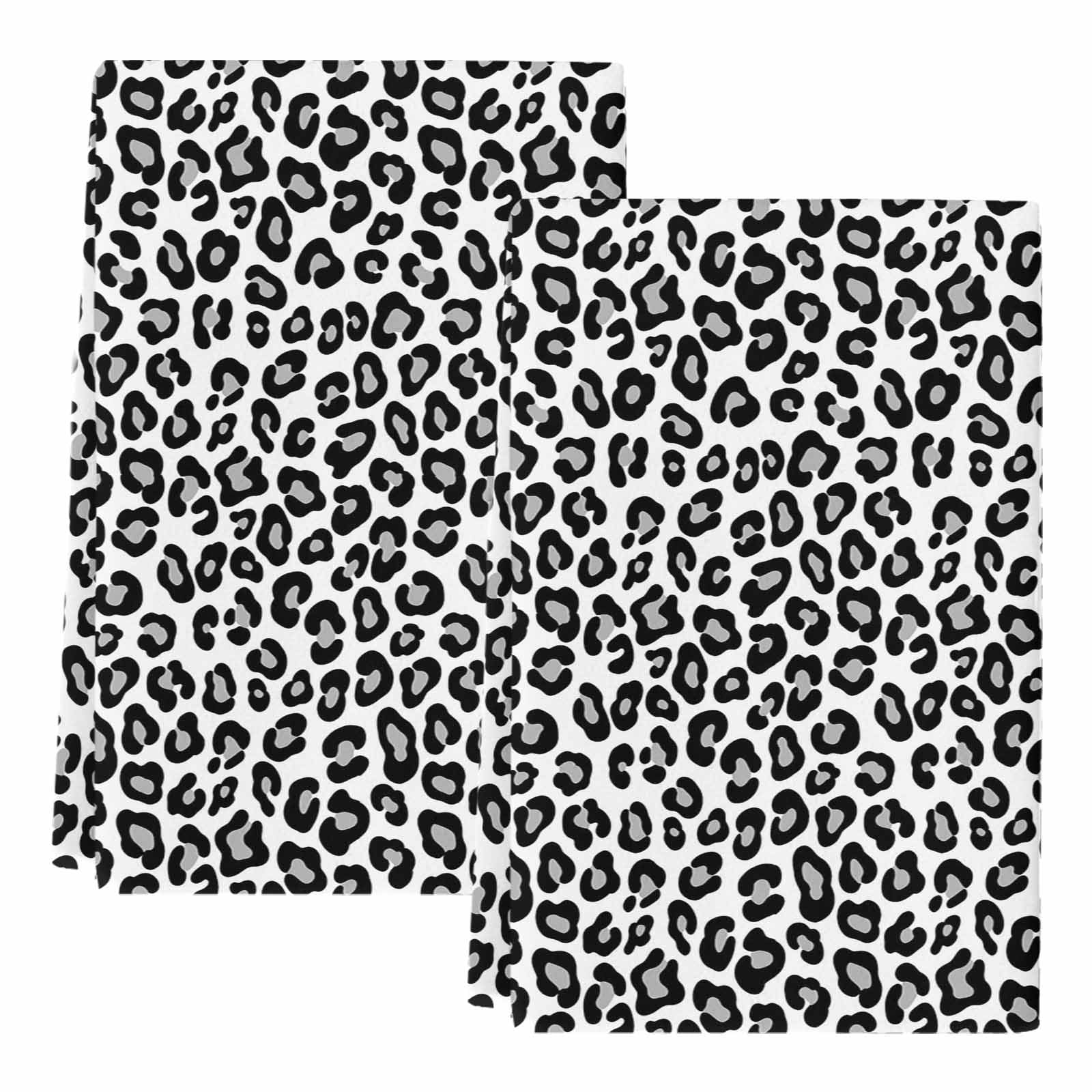 Black Abstract Art Kitchen Towels Set of 2, Elegant Modern Art Luxury Absorbent Dish Towels for Kitchen, Microfiber Hand Towel, Quick Drying Tea Towel for Cleaning Decorative Dishcloths