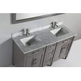 thumbnail image 4 of Vanity Art 60" Double Sink Bathroom Vanity Combo Set 5-Drawers, 2-Shelves Carrara Marble Stone Top Under Sink Cabinet with Mirror, 4 of 8