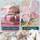 thumbnail image 3 of Floral Juego de Funda Nórdica King Size 100% Algodón Flor Rosa Ropa de Cama Retro Blush, 3 of 9