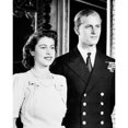 thumbnail image 2 of Vintage Photography 12x14 Black Modern Framed Museum Art Print Titled - Princess Elizabeth and her fiance Philip Mountbatten 1947, 2 of 4
