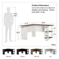 thumbnail image 5 of Ameriwood Home Dominic L Desk with Bookshelves, White, 5 of 13