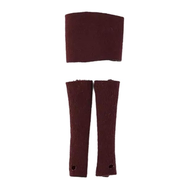 1:12 Conjunto de bralette con top de tubo para mujer, conjunto de mangas de top de tubo para muñeca de 6 pulgadas rojo