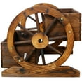 thumbnail image 3 of YYAo Raised Garden Bed,Outdoor Planter Box,Wooden Wagon Planter Box, Garden Planter with Wheels, 3 of 9