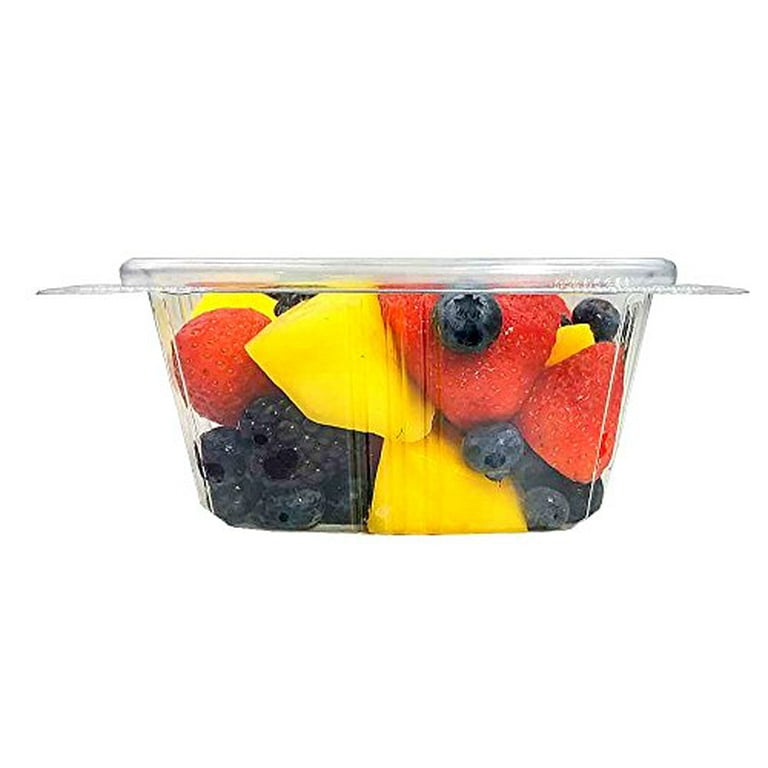 Koda Cup 8 oz. RPET Clear Hinged Deli Meal Prep Fruit Salad Display Food  Storage Containers