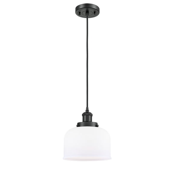 Innovations Lighting 916-1P-BK-G71 Large Bell 8" Wide Mini Pendant - White