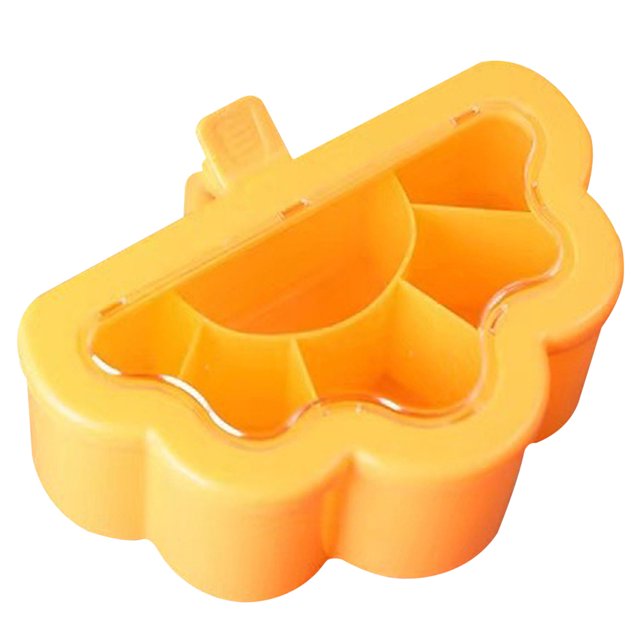 Boîte de Rangement Assaisonnement Cuisine avec Cuillère 6 Compartiments Pot à Épices d'Une Seule Pièce
