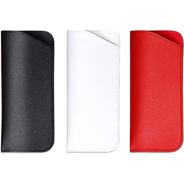 (rouge, Noir, Blanc)tui Portable En Cuir Souple Pour Lunettes De Soleil Pliantes, Lunettes De Lecture, Petites Lunettes De Soleil