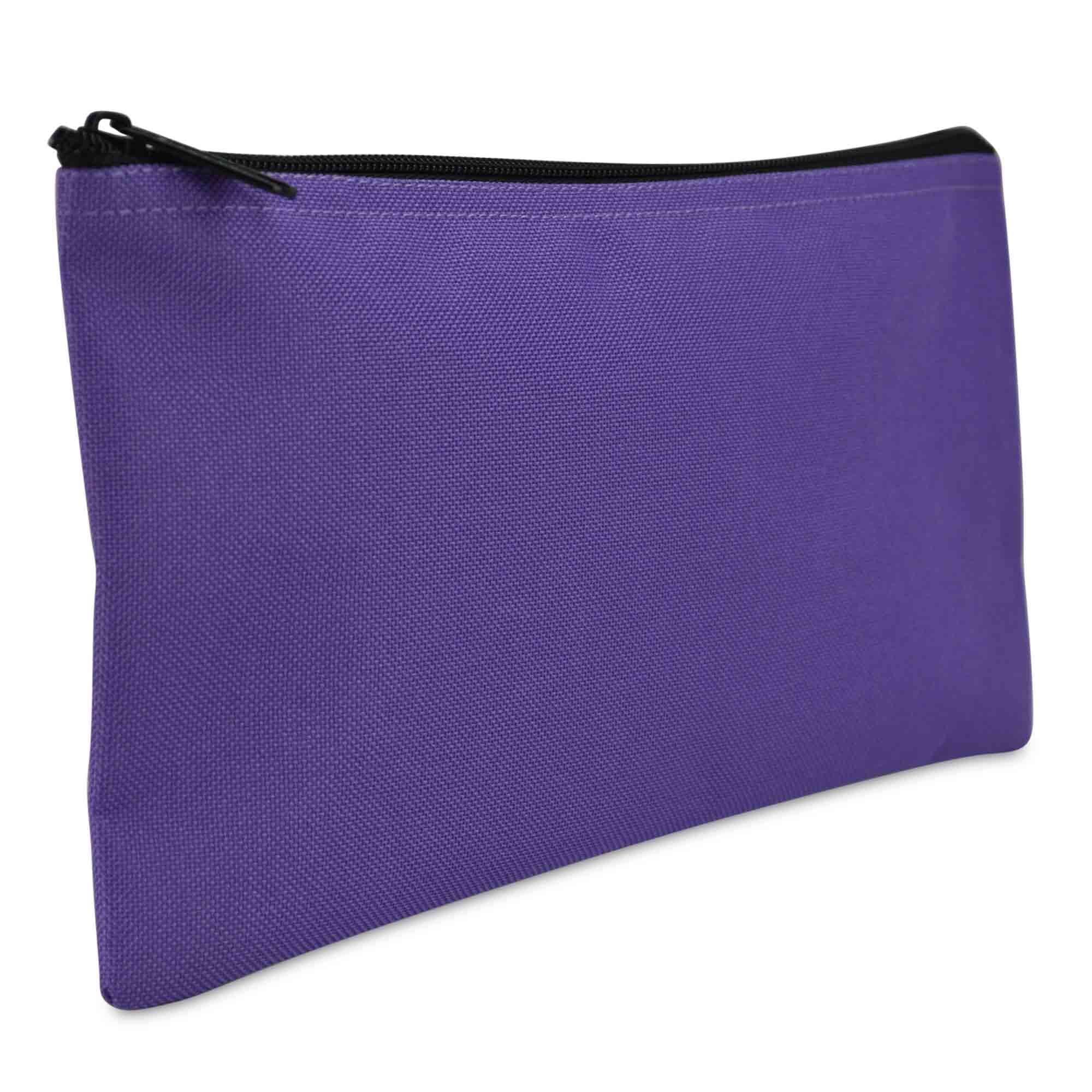 DALIX Bank Bags Money Pouch Security Deposit Utility Zipper Coin Bag in Purple - 0 ...