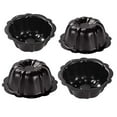 thumbnail image 2 of MGGi 4 Pack Mini Pie Pans, 5 inch Carbon Steel Reusable Nonstick Small Pie Plate Baking Dish, 8oz Ruffled Edge Individual Round Bakeware for Toaster Oven Air Fryer Insta Pot, for Cakes Tart Desserts, 2 of 4