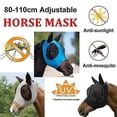 thumbnail image 1 of Super Comfort Horse Fly Mask Horse Mask With Ears Smooth And Elasticity Fly Mask With Uv Protection, 1 of 3