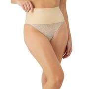 Maidenform Women's Shapewear Tame Your Tummy Lace Shaping Thong, Style FP0049, Sizes up-to 3XL