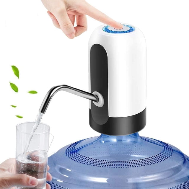 Bomba de botella de agua, dispensador de agua automático, interruptor eléctrico portátil para beber con carga USB para botella universal de 3-5 galones para oficina en casa al aire libre
