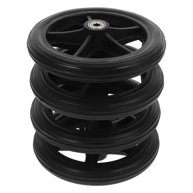 BESTYASH Ensemble de 4 Roues avant de Fauteuil Roulant Robuste 16.00X16.00X2.70CM
