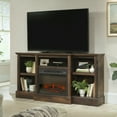thumbnail image 2 of Sauder Fireplace TV Stand for TV's up to 75", Barrel Oak Finish, 2 of 7