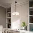 thumbnail image 4 of Livex Lighting Black with Brushed Nickel Accents Pendant 46923-04, 4 of 8