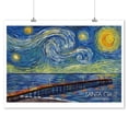 thumbnail image 2 of Santa Cruz, California, Starry Night (9x12 Wall Art Print, Home Decor), 2 of 3