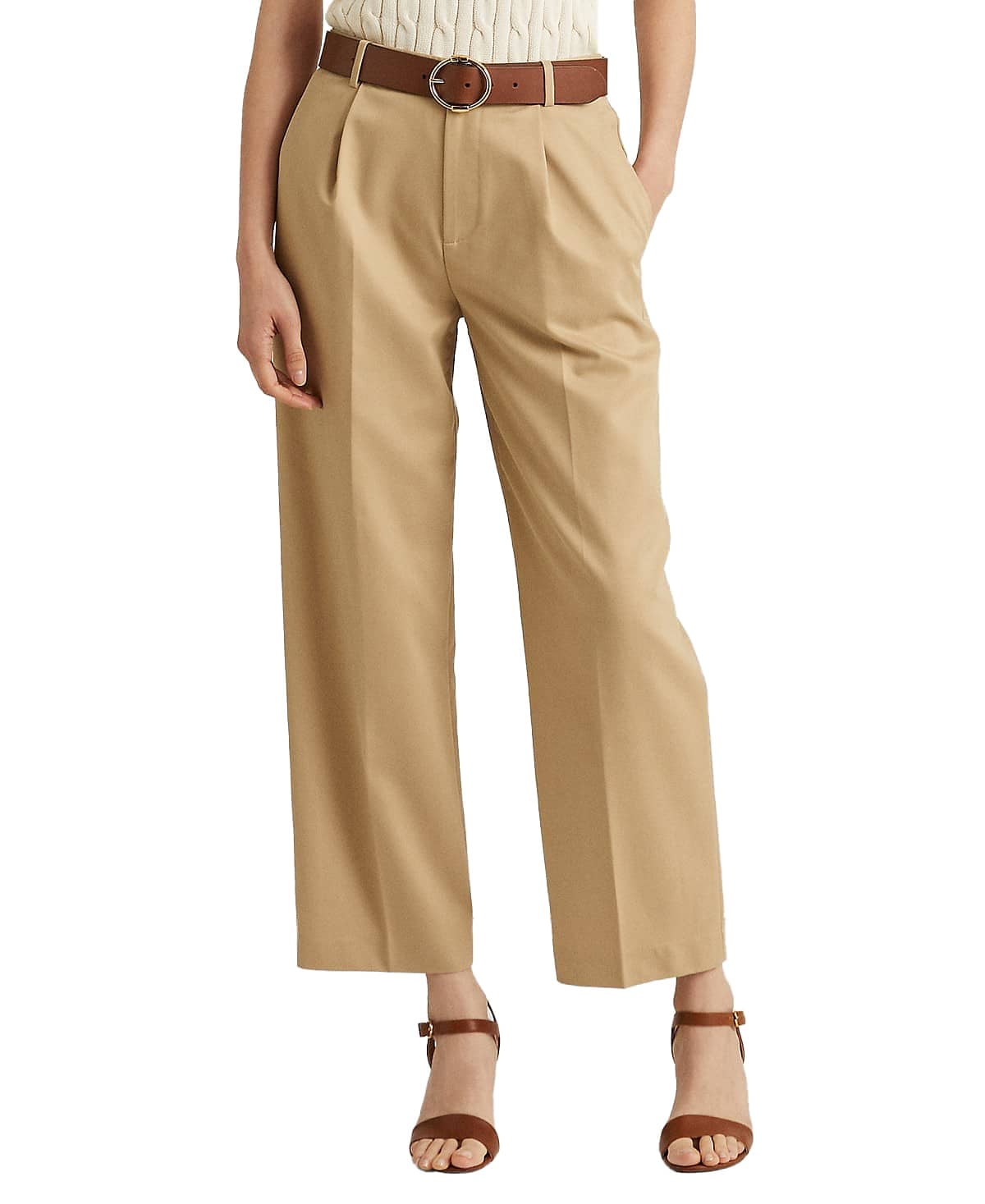 Lauren Ralph Lauren Womens Adesina Logo Cotton Straight Leg Lauren Ralph Lauren Womens Adesina Logo Cotton Straight Leg