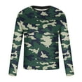 thumbnail image 5 of Men's Long Sleeve Round Neck Camo T-Shirt Camouflage Long Sleeve Thermal Soft Lightweight Shirt Tops, 5 of 5