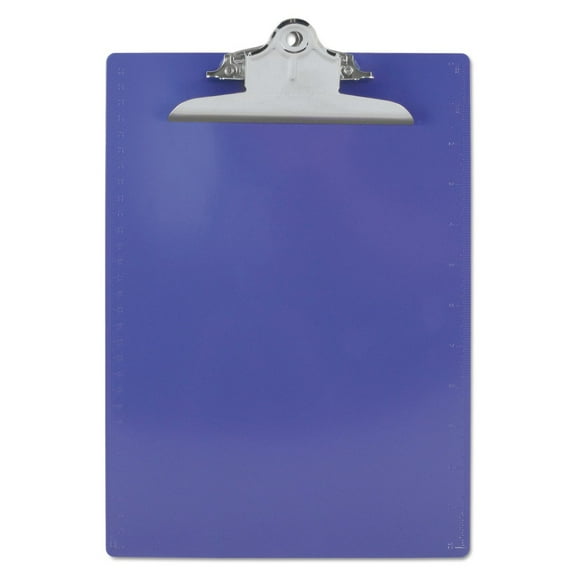 Saunders 21606 1 in. Clip Capacity Holds 8.5 in. x 11 in. Sheets Recycled Plastic Clipboard with Ruler Edge - Purple
