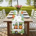 thumbnail image 4 of Table Runners 70 Inches Long Dress Scarves, St. Patrick's Day Farmhouse Coffee/Dining/Kitchen Table Decor, Holiday Table Runner, Green Gnomes Lucky Shamrocks Flags 13x70 Inch, 4 of 9