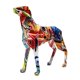 thumbnail image 3 of Escultura de perro colorida, estatua de animal, figura decorativa coleccionable Pintada, 3 of 4