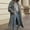 Grey, variant on EGNMCR Womens Long Sleeve Jacket, Long Sleeve Hoodless Casual Outwear & Jackets Fashion Womens Lapel Windbreaker Jacket Coat Double Breasted Overcoat Women Coat