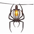 thumbnail image 5 of 1pc Vintage Hanging Bat Light Halloween Decorations - Gothic Hollow Cutout Design Wall Hanging Flame Lights, Handcrafted Metal Bat Lantern, Halloween Party Decorations for Haunted House, Home, 5 of 12