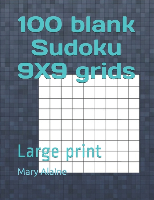100 blank sudoku 9x9 grids large print walmartcom walmartcom
