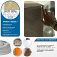 thumbnail image 2 of Paquete de 100 topes para puertas y cajones de cierre suave para muebles, almohadillas autoadhesivas transparentes de 1/2 "(12,7 Mm) de diámetro Scb01-100, 2 of 5
