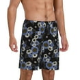 thumbnail image 2 of Kdxio Sunflowers Print Mens Sleep Shorts Bottoms Soft Comfy Pajama Wear Pants with Drawstring Pockets, 2 of 7
