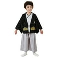 thumbnail image 4 of WOYY Boys Kimono Traditional Outfits Kimono Shirt Vest Pants 3Pcs Set, Sizes 4-5, 4 of 4